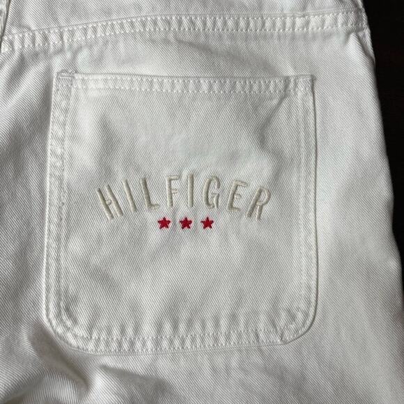 RARE Tommy Hilfiger Wide Leg High Rise Jeans White Size 10 Vintage 90s - Picture 9 of 15